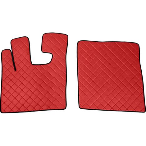 Coppia tappeti in Skeentex - Rosso - compatibile per Daf XF 105 (02/0412/14) (1/4)