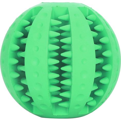 Balle à pois pastèque pour animaux de compagnie, balle à mâcher pour chien, jouet interactif rotatif vert (1/5)