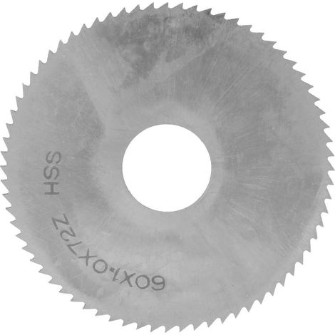 Disque scie circulaire acier rapide 60x1-0 72 dents outil coupe quincaillerie (1/5)