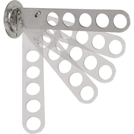 Wall Mounted Clothes Hanger Hook Folding Coat Rack Hangers Stainless Steel Clothes Rack Coat Hook Wall Hook for Balconies and Wardrobes Laundry Rooms Bathrooms (5 Hooks)