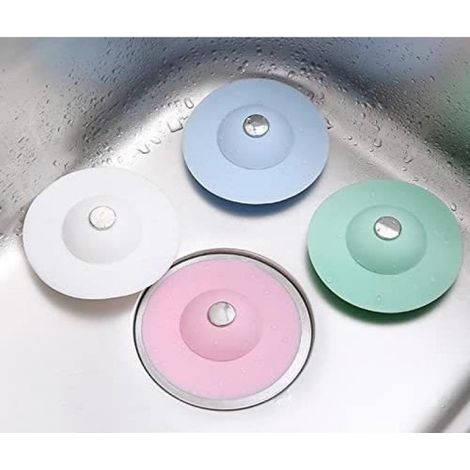 Bouchons d'évier universels en silicone ,Bouchons de Vidange Bouchon de Baignoire Universel Bouchon D'évier en Silicone pour(4 pcs).