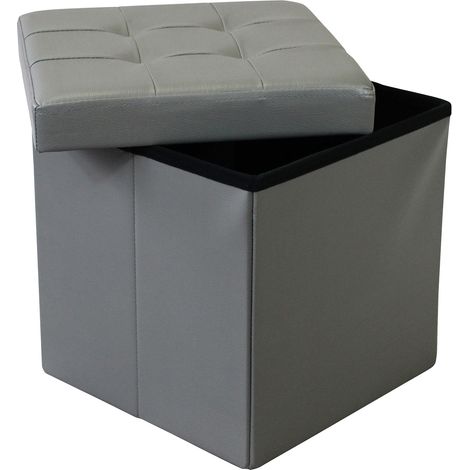 ZARA - pouf quadrato in ecopelle (1/4)