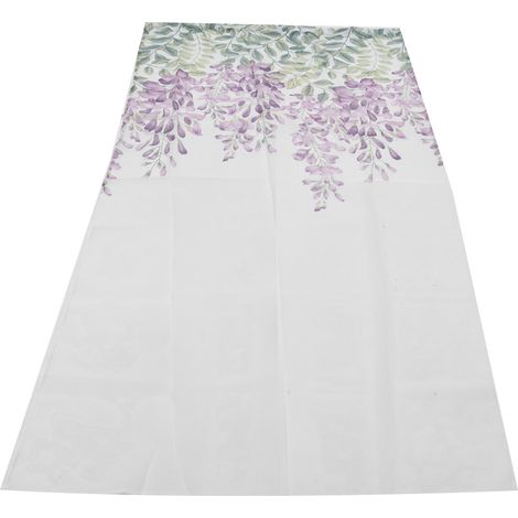 Rideau en Tulle Brodé Motif Glycine pour Chambre et Salon, Voilage Décoratif Fenêtre (1/5)