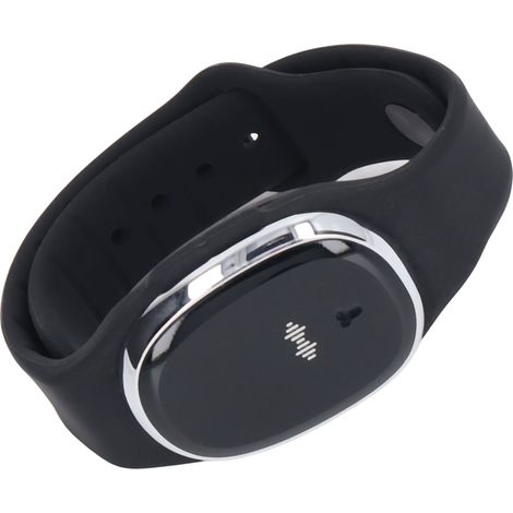 Bracelet anti-moustiques à ultrasons rechargeable par USB pour sports de plein air, idéal pour les femmes enceintes et les enfants (noir). (1/5)