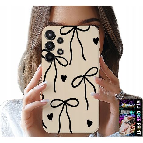 Custodia per Samsung Galaxy A32 5G - fiocchi beige con motivi alla moda (1/5)