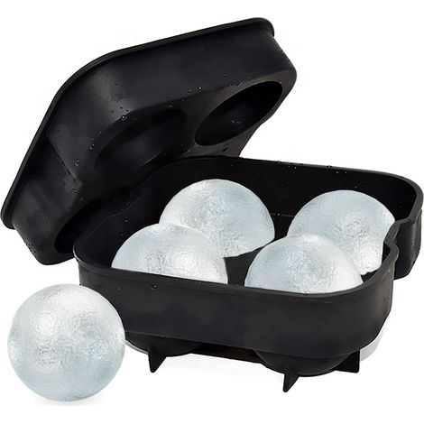 Moule à glaçons – Bac à glaçons en silicone avec couvercle – Facile à remplir et à démouler – Idéal pour les fêtes et les événements (1/5)