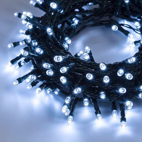 Catena lineare 100 led bianco freddo per interno ed esterno Ø 5 mm (1/2)