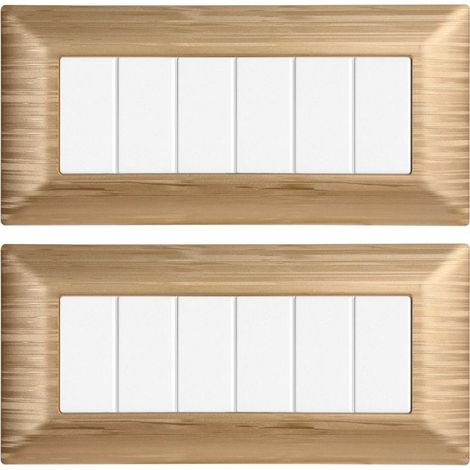 gloca Set Placche Plastica Compatibili Matix (2 Pezzi oro satinato, 6 Posti) (1/4)