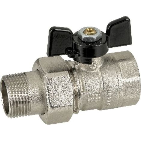VALVOLA A SFERA FEMMINA BOCCHETTONE CON FARFALLA 1/2&quot  DN 15