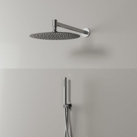 Kronenbach Duschset 1 mit Kopfbrause Ø 30 cm und Stabhandbrause rund (1/5)