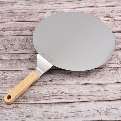 Pala para pizza de acero inoxidable de alta calidad para hornear pizza manualmente, accesorios de aluminio para horno de pizza con acabado artesanal. (1/5)