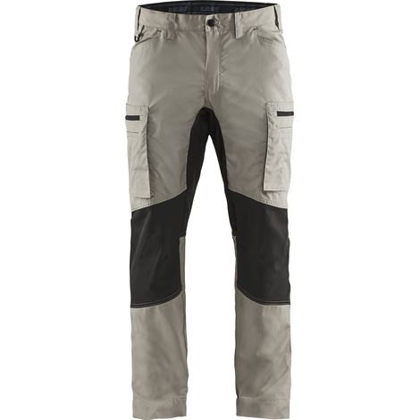 BLAKLADER Pantalones elásticos de mantenimiento T.52 - BEIGE/NOIR - 145918452799-52