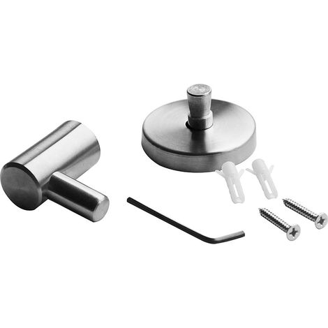 Melko elegante appendiabiti appendiabiti a muro in acciaio inox V2A, 1 gancio - Adatto per uso interno ed esterno ...