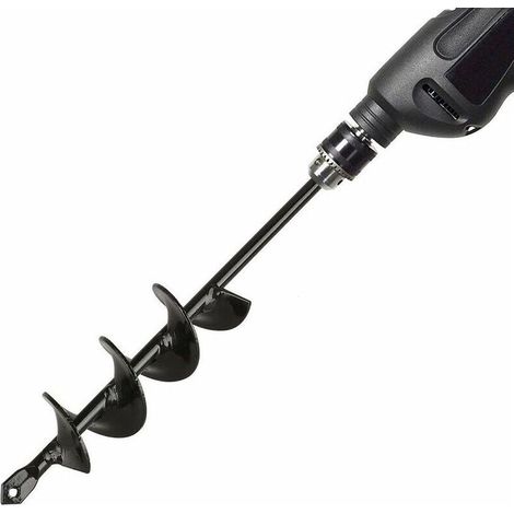 Mèche pour tarière 4x22cm – Acier de première qualité – Pour sols cultivés et terrains rocheux – Compatible perceuses 3/8' et 18V (1/4)