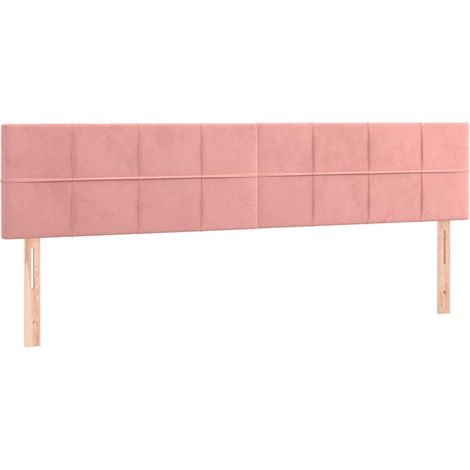 Cabeceros terciopelo rosa 160x5x78/88 cm vidaXL (1/5)