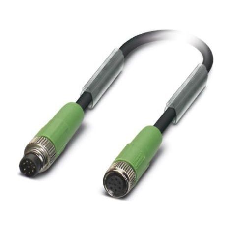 Câble d'actionneur Phoenix Contact 8 conducteurs , M8 Mâle vers M8 Femelle, 1.5m ( Prix pour 1 )