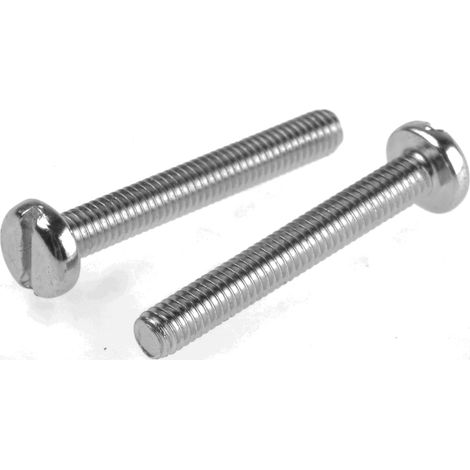 Vis à métaux RS PRO M4 à tête Cylindrique fendue en Acier, 30mm ( Prix pour Sachet de 100 )