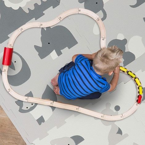 Tier puzzlematte - schaumstoff 6 matten 12 kanten