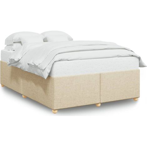 Maison Exclusive - Giroletto senza Materasso Crema 140x190 cm in Tessuto (1/5)