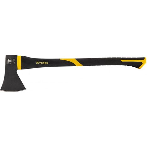Hacha Topex 05a223 cabeza acero templado mango fibra vidrio (1/3)