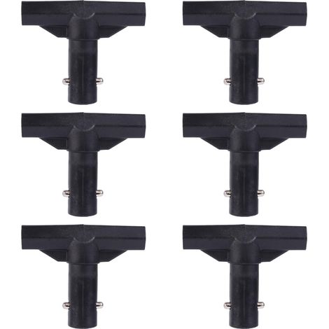 conectores en T para cubiertas de postes de trampolín, accesorios de plástico negro para la conexión de repuesto entre el poste superior y la red. (1/5)