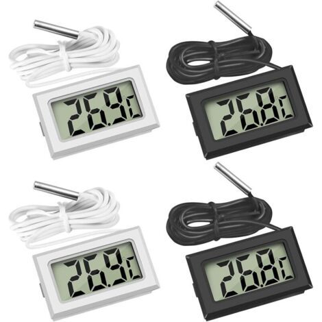 Thermomètre Numérique avec Sonde Externe Imperméable pour Réfrigérateur Congélateur Aquarium 4 Pièces (1/4)