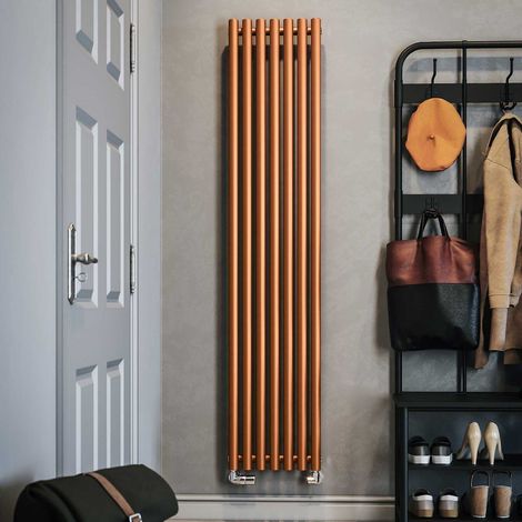 Copper Horizontal Designer Radiator Oval Column Central Heating Rads 1800x370mm (1/5)