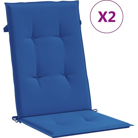 Maison Exclusive - Cuscini per Sedie 2 pz Blu Reale 120x50x3 cm in Tessuto (1/5)