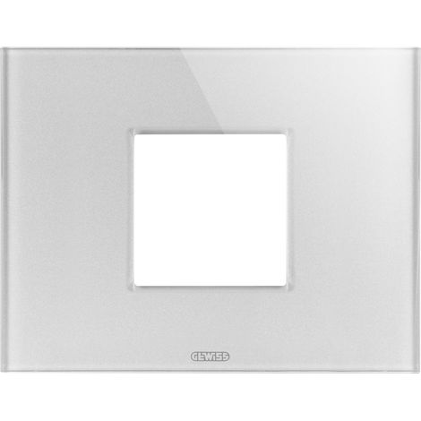 PLAQUE ICE 2P VERRE TITANE GEWISS GW16902CT