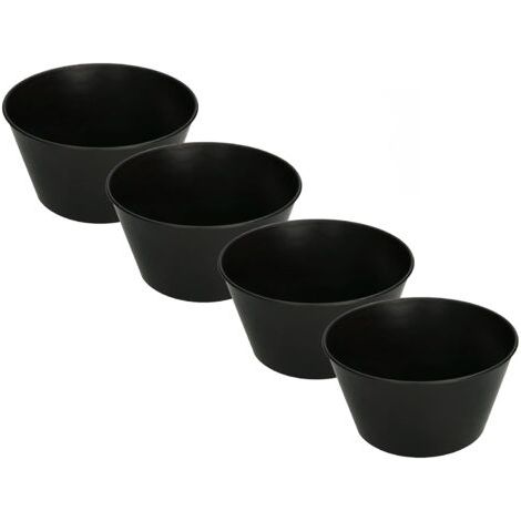 Lot de 4 bols mélangeurs en caoutchouc de 2 l - Pour plâtre, mastic, arbres - Robuste et flexible - En PVC-NANOTEH (1/5)