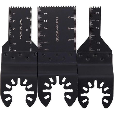 Lot de 3 lames de scie oscillantes pour outil multifonction. scie circulaire. coupe-acier. bricolage universel (1/5)