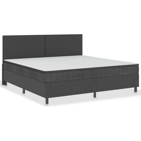Maison Exclusive - Sommier à lattes de lit Gris foncé Tissu 200x200 cm (1/5)