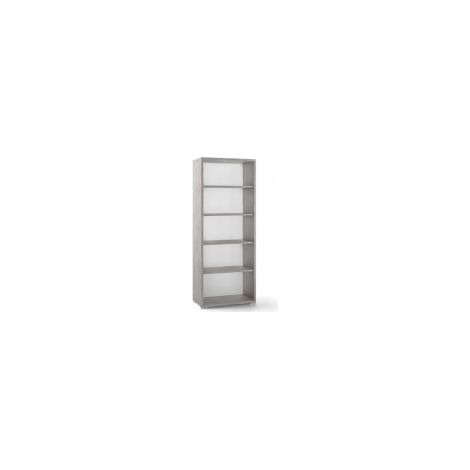 Modernes Bücherregal aus Melamin mit vier offenen Regalen Cemento DOUBLE 71x41x h182 cm