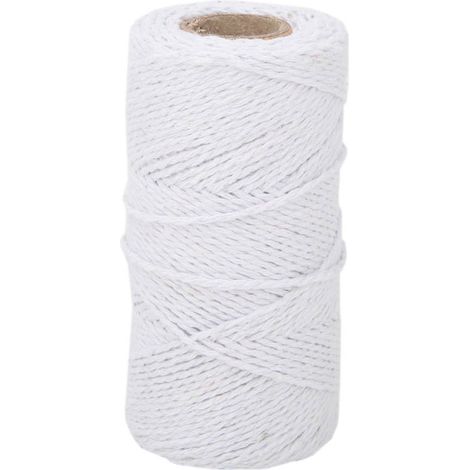 Corde en Jute Naturel 100m pour Couture Manuelle et DIY Artisanal (Blanc) (1/5)