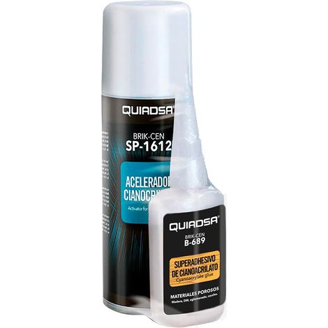 Pack activateur de colle cyanoacrylate 200 ml – Accélérateur de séchage pour bois dur et teck – Application précise en espaces confinés – Quiadsa