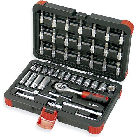 Innensechskant-Steckschlüsselgehäuse 1/4 47-teilig  DOGHER 500-003