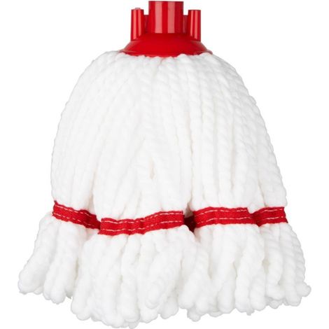 Tête serpillière en microfibre bande rouge 150g - JANTEX (1/5)