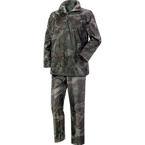 Traje de lluvia de trabajo Greenbay, poliéster y PVC, 200 g/m², talla XXXL, impermeable y resistente, ideal para condiciones de trabajo exteriores, protección contra lluvia intensa