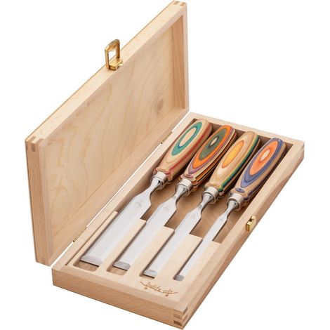 Kirschen Stechbeitelsatz W I N A C im Holzkasten 4teilig Special Edition 1145000 (1/5)