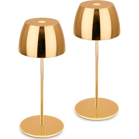 Set di 2, Dimmerabile all'Infinito, USB-C, Batteria e Sorgente Intercambiabili, Comodino, Decorativa, Esterno, 8x20cm, 150lm (1/5)