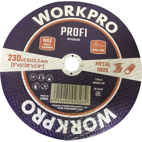 WorkPro  WP406400 Trennscheibe 230 mm 10 St. INOX, Metall