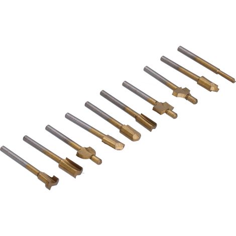 10-teiliges Set Hartmetall-Fräser für Heimwerkerarbeiten wie Schnitzen, Gravieren und Bohren (1/5)