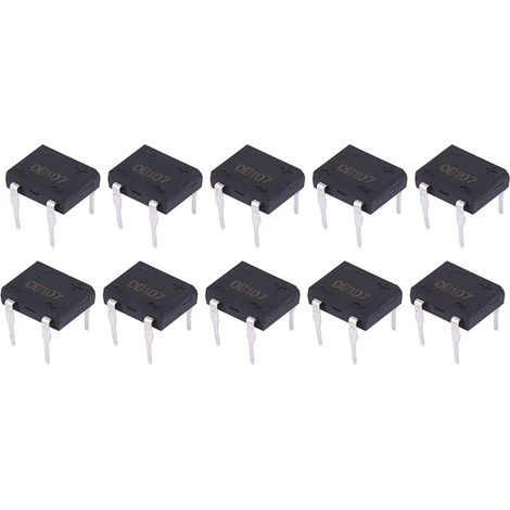 10 Stück Brückengleichrichter, 1A 1000V 4-Pin-Brückengleichrichter für Industrieelektronik (10 verkauft).