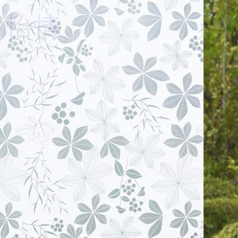 Pellicola Privacy effetto fiori per Finestre Vetri Autoadesive Anti-UV Controllo Calore Misura - 90cm x 150cm