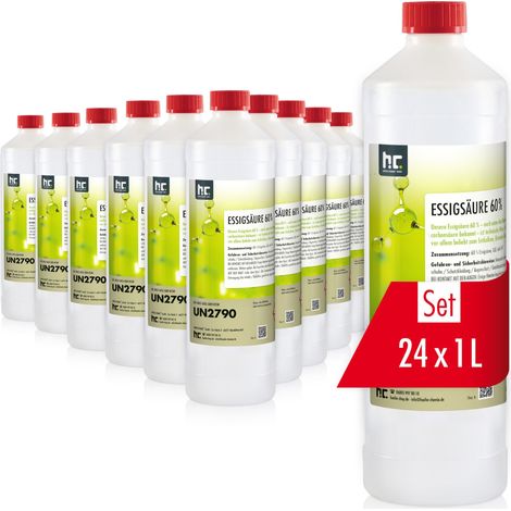 24x 1 Liter Essigsäure 60% in Flaschen