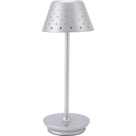 Lampe de bureau LED rétro, design simple sans fil, gradation sans palier, lampe de table tactile argentée pour chambres, bars, restaurants (1/5)