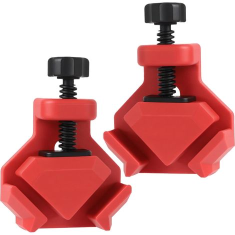 2 PCS Serre joint angle 90 °,Serre joint d'angle Réglable pour Epaisseur de panneau 2-26 mm, Serres joints d'angles à vis Force de serrage 250N, pour Outils Menuisier, Soudage de Charpentier (1/5)