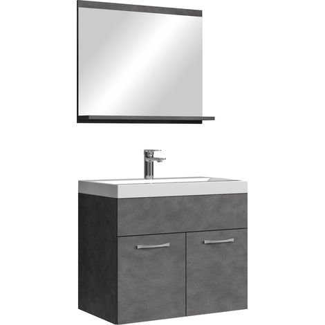 Mobile da bagno Montreal 02 60cm Grigio Scuro - armadio mobiletto lavabo