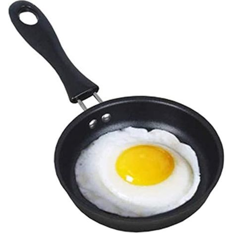 Poêle à œuf unique, mini-poêle à œufs pour cuisinière à induction, petite poêle résistante de 4,7" pour un œuf, avec poignée, antiadhésive et résistante à la chaleur, poêle portable pour cuisinière à (1/5)