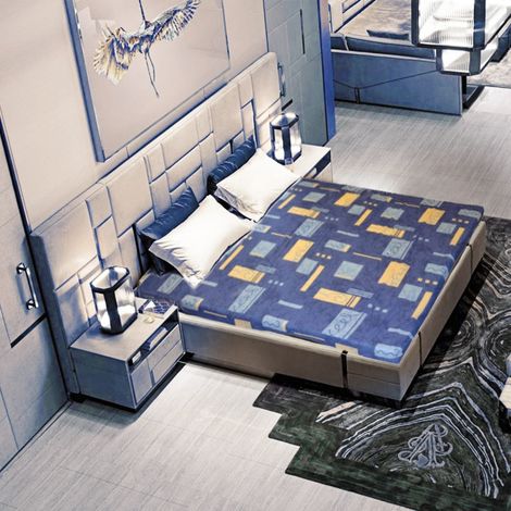 Matelas mousse déhoussable 140 x 190 cm – Épaisseur 10 cm – Motifs fantaisie – Pour couchage d'appoint léger et transportable (1/4)